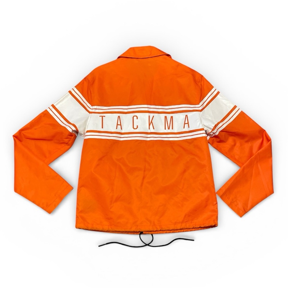 Men's Tackma Bold Colorblock Windbreaker Jacket Lightweight Orange White Small